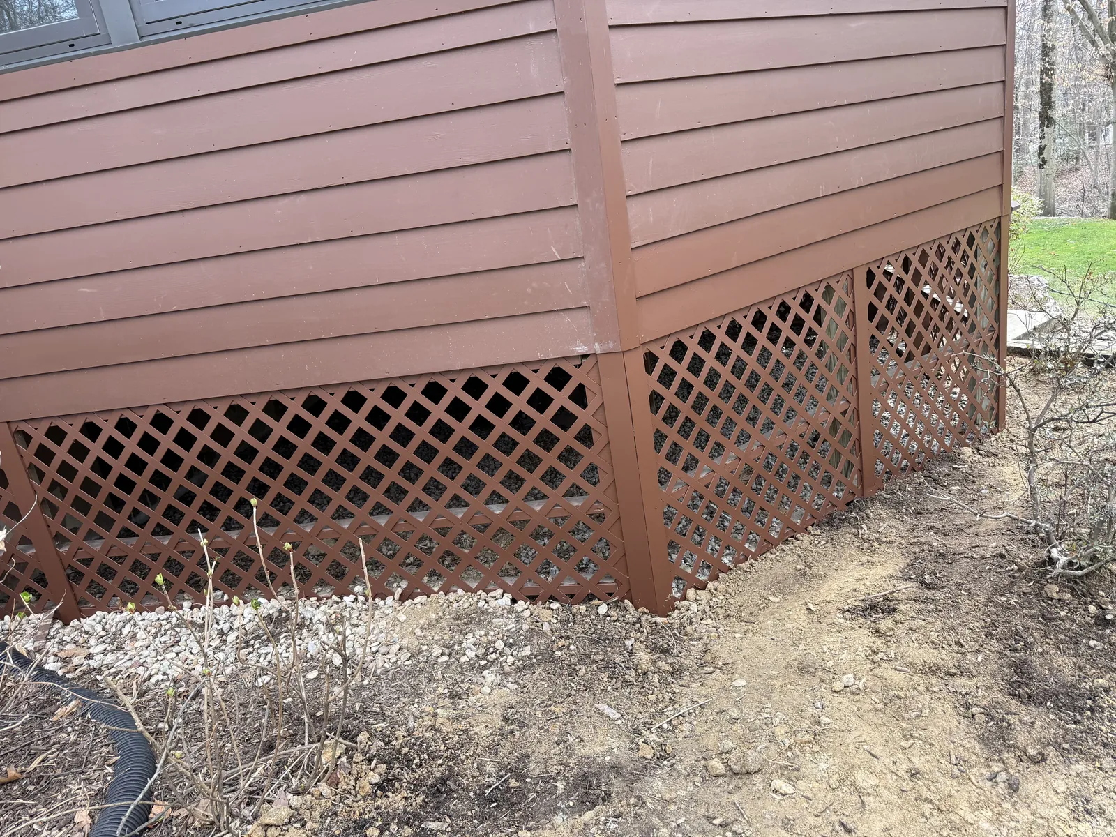 Exterior deck lattice and skirting repair after: outdoor living improvement, Springfield VA area