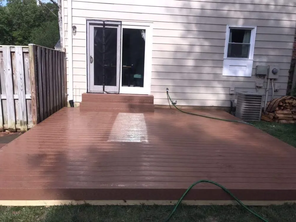 New wood deck construction after: outdoor remodeling and carpentry for Northern Virginia homeowners