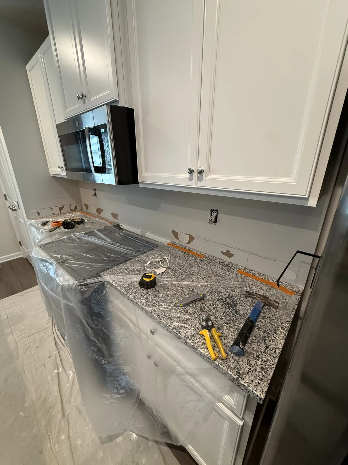 Kitchen remodeling in progress: Northern Virginia residential project before cabinetry upgrade